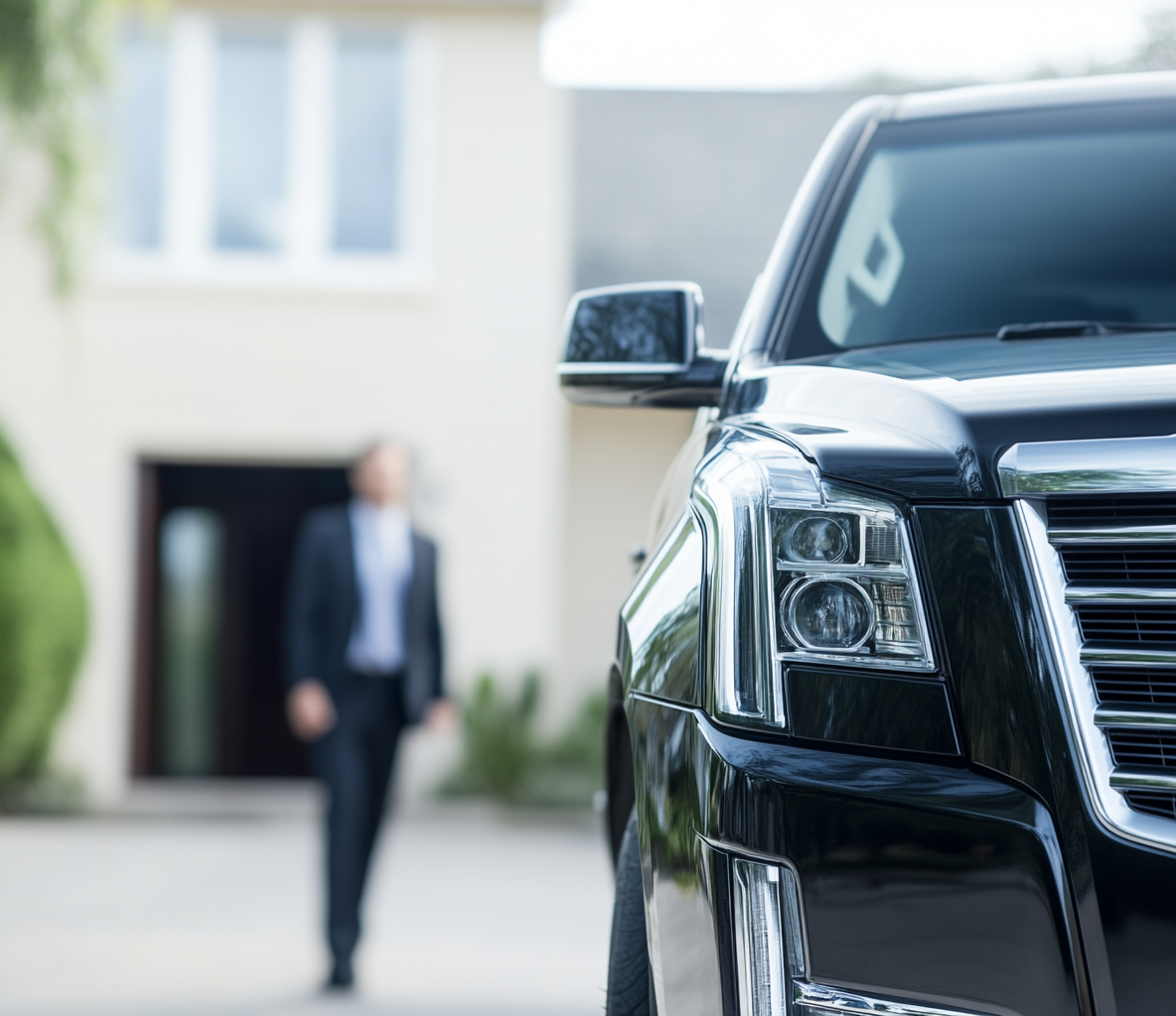 Limo Arriving at Clients Location